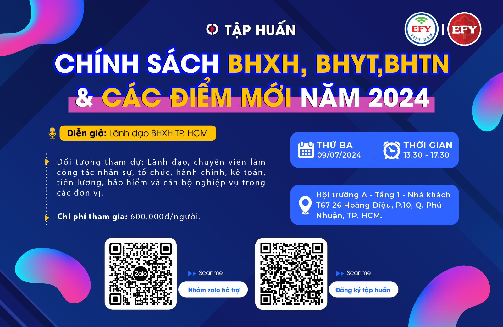 Tập huấn: "Các điểm mới trong Chính sách BHXH, BHYT, BHTN năm 2024"