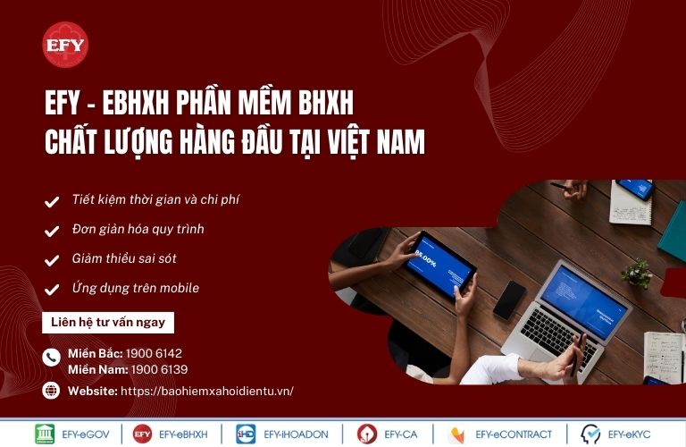 EFY - eBHXH phần mềm BHXH chất lượng hàng đầu tại Việt Nam