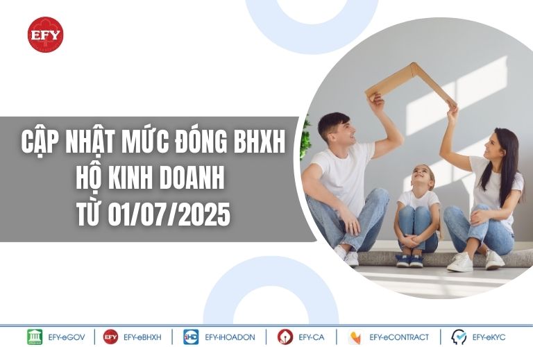 Cập nhật mức đóng bảo hiểm xã hội hộ kinh doanh từ 01/07/2025
