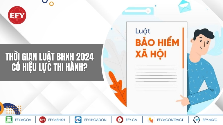 Luật BHXH 2024 có hiệu lực thi hành khi nào?