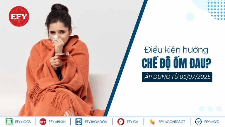 Quy định về điều kiện hưởng chế độ ốm đau từ 01/07/2025