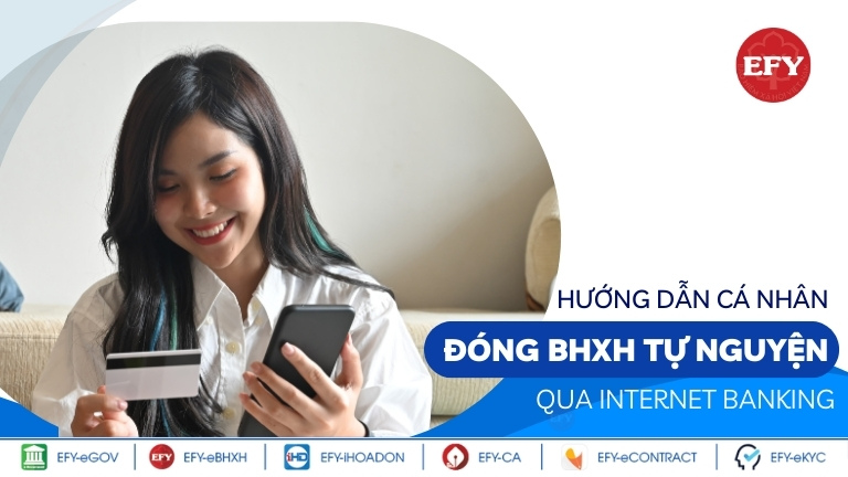 Các đóng tiền BHXH tự nguyện, BHYT hộ gia đình qua internet banking