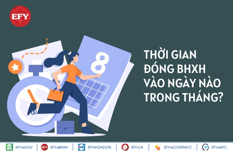 Thời gian đóng BHXH vào ngày nào trong tháng?