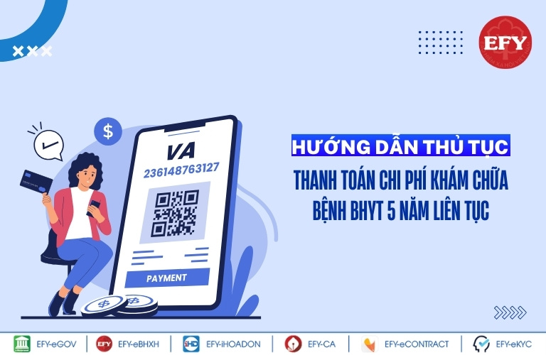 Hướng dẫn thủ tục thanh toán chi phí khám chữa bệnh BHYT 5 năm liên tục