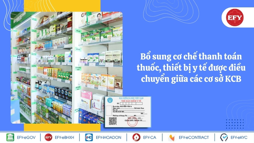 Bổ sung cơ chế thanh toán thuốc, thiết bị y tế được điều chuyển giữa các cơ sở KCB