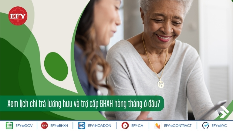 Xem lịch chi trả lương hưu và trợ cấp BHXH hàng tháng ở đâu?