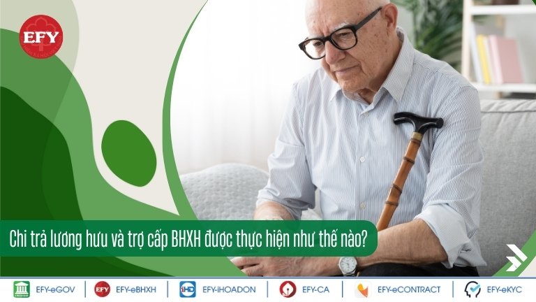 Chi trả lương hưu và trợ cấp BHXH được thực hiện như thế nào?