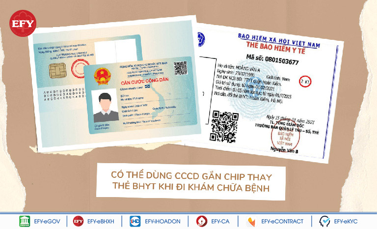 Dùng căn cước gắn chip trong khám chữa bệnh BHYT