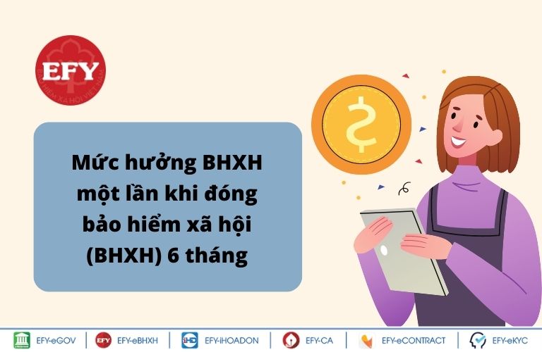 Mức hưởng BHXH một lần khi đóng bảo hiểm xã hội (BHXH) 6 tháng