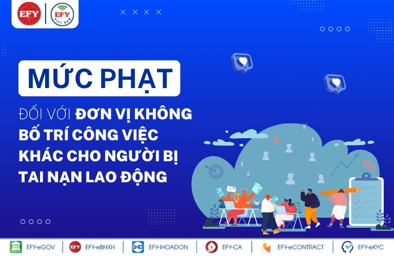 Mức phạt đối với đơn vị không bố trí công việc khác cho người bị tai nạn lao động