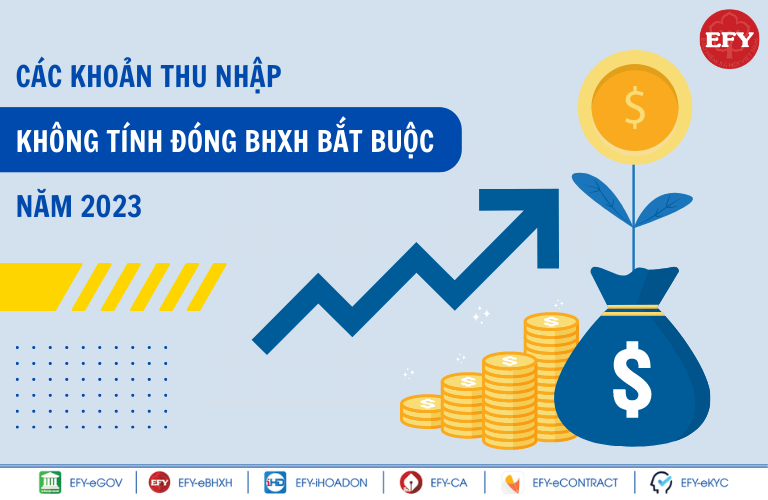 Các khoản tính đóng, không tính đóng bảo hiểm xã hội bắt buộc năm 2023
