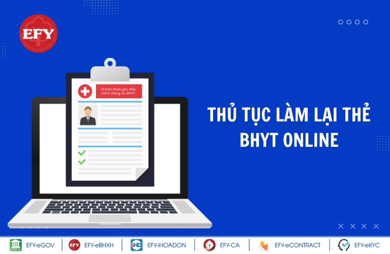 Hướng dẫn thủ tục làm lại thẻ BHYT online