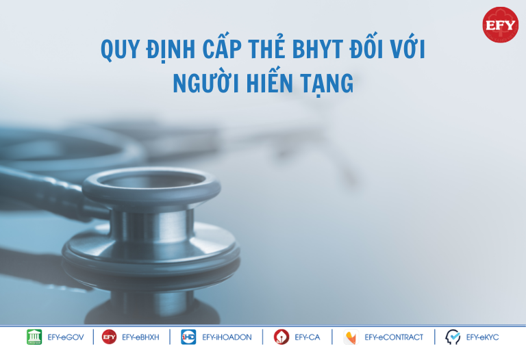 Cấp thẻ bảo hiểm y tế đối với người hiến mô, tạng