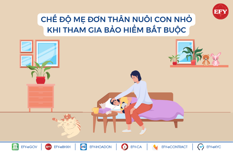 Chế độ mẹ đơn thân nuôi con nhỏ khi tham gia bảo hiểm xã hội (BHXH) bắt buộc