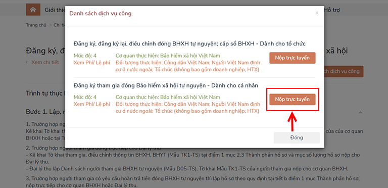 Hướng dẫn đăng ký đóng Bảo hiểm xã hội Tự nguyện trực tuyến