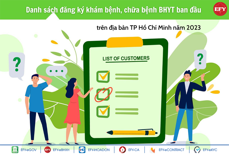 Danh sách đăng ký khám bệnh, chữa bệnh BHYT ban đầu trên địa bàn TP Hồ Chí Minh năm 2023