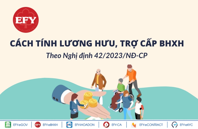 Cách tính lương hưu, trợ cấp BHXH theo Nghị định 42/2023/NĐ-CP