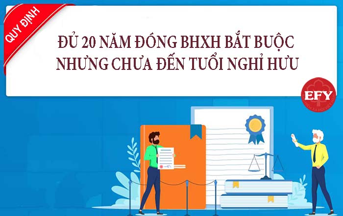 Đủ 20 năm đóng BHXH nhưng chưa đến tuổi nghỉ hưu