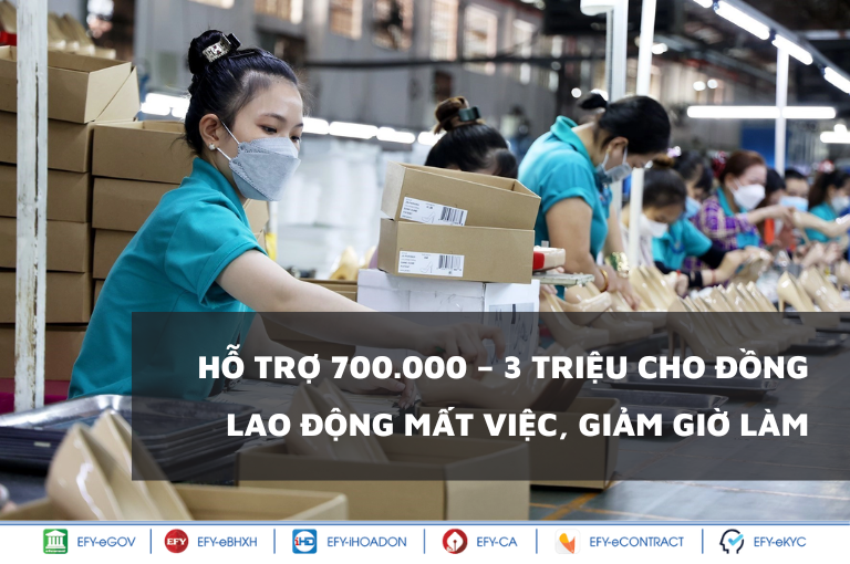 Hỗ trợ 700.000 – 3 triệu đồng cho người lao động mất việc, giảm giờ làm