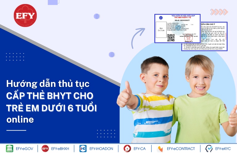 Hướng dẫn thủ tục cấp thẻ BHYT cho trẻ em dưới 6 tuổi online