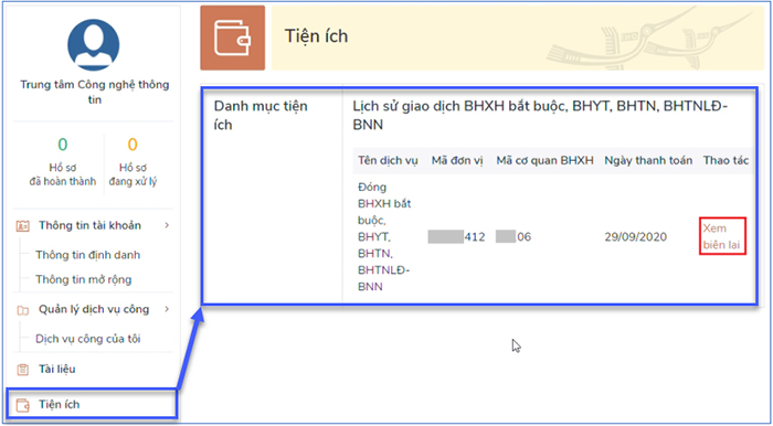 Hướng dẫn đơn vị thanh toán tiền BHXH, BHYT, BHTN, BHTNLĐ-BNN trực tuyến trên Cổng Dịch vụ công Quốc gia