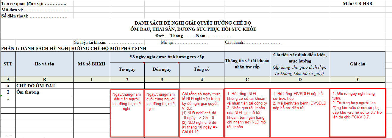 Hồ sơ hưởng chế độ ốm đau