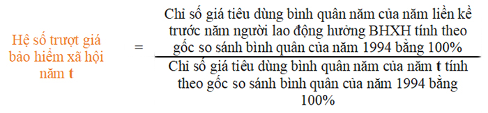 hệ số trượt giá BHXH là gì