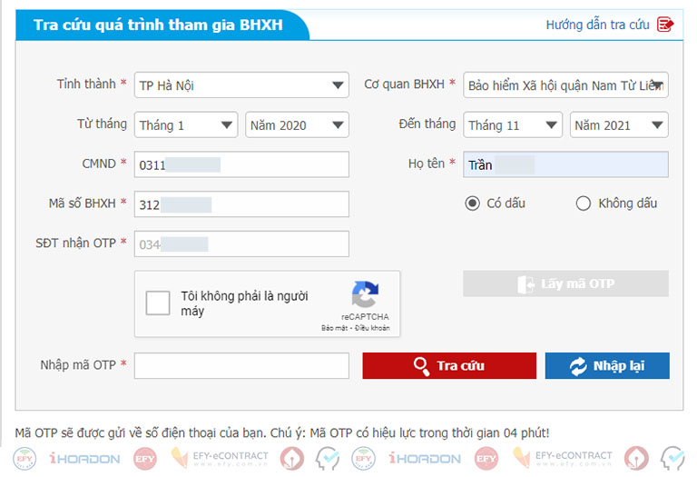 Kiểm tra quá trình đóng Bảo hiểm xã hội