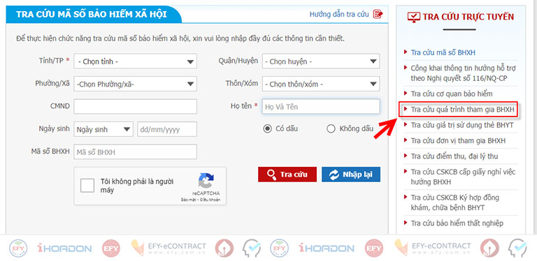 Kiểm tra quá trình đóng Bảo hiểm xã hội