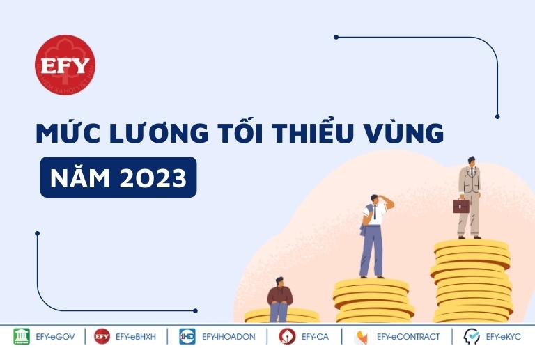 mức lương tối thiểu vùng 2023