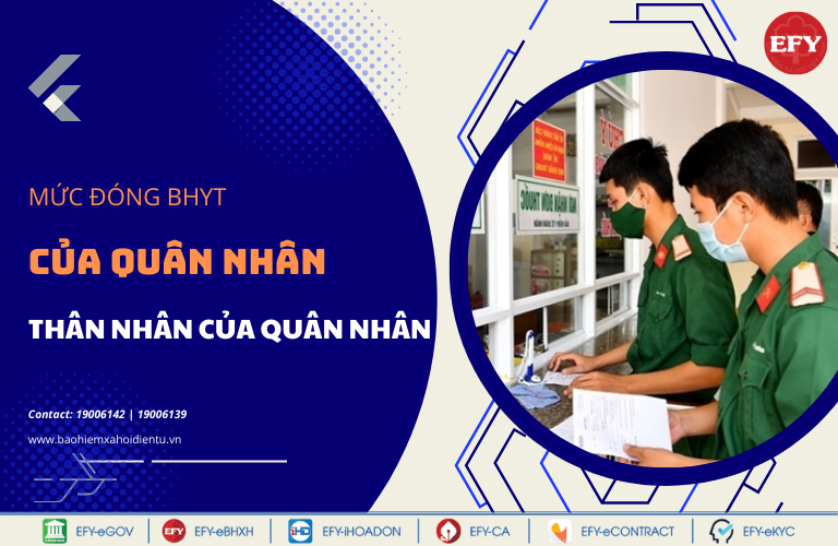 Quy định về mức đóng và mức hưởng BHYT của quân nhân và thân nhân quân nhân