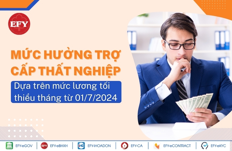 Mức hưởng trợ cấp thất nghiệp dựa trên mức lương tối thiểu tháng từ 01/7/2024