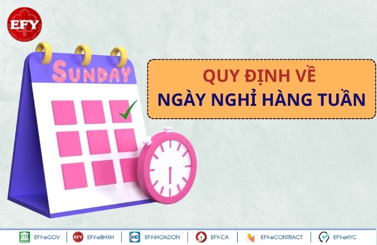 Ngày nghỉ hàng tuần là vào thứ mấy?