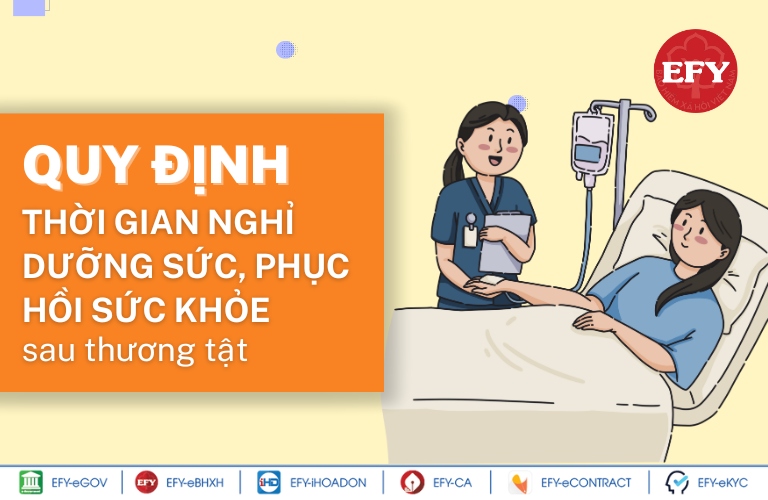 Thời gian nghỉ dưỡng sức, phục hồi sức khỏe sau TNLĐ-BNN