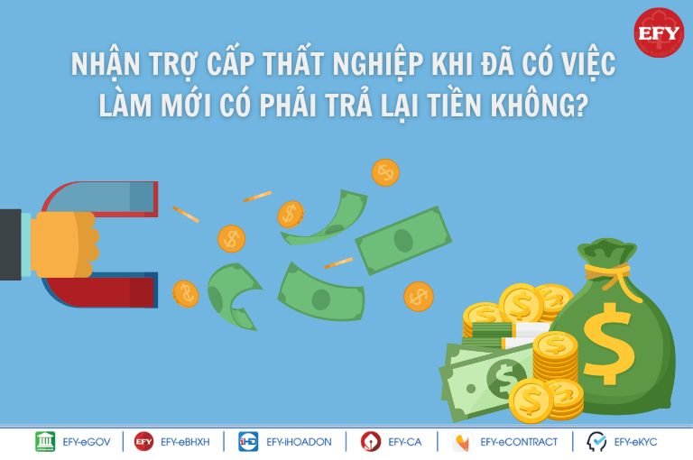 Nhận trợ cấp thất nghiệp khi đã có việc làm mới có phải trả lại tiền